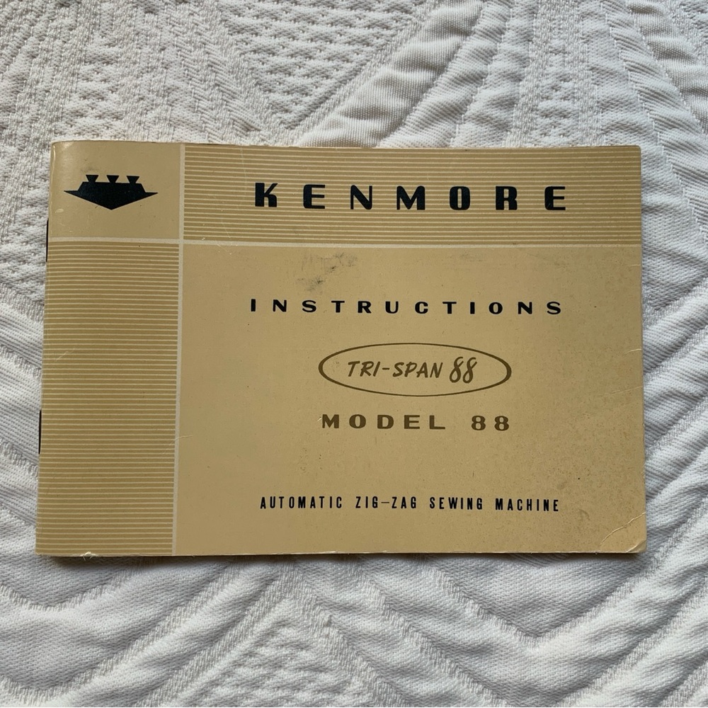 🤩4/$20 Vintage Kenmore Sears Sewing Machine Tri Span 88 Model Instr Manual 8343